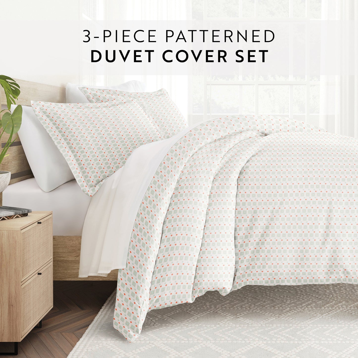 Lights in Blue Patterned Duvet Cover Set