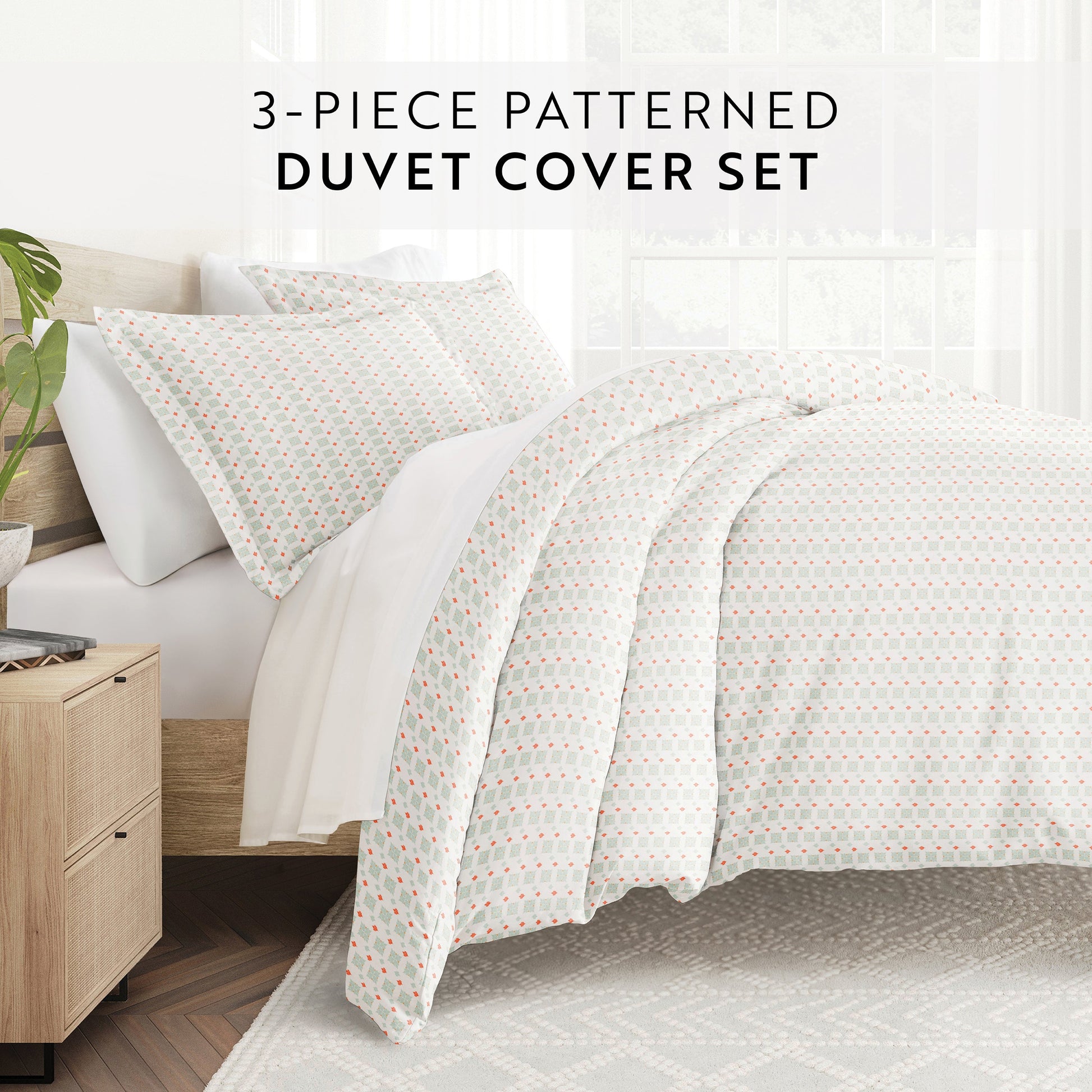 Lights in Blue Patterned Duvet Cover Set