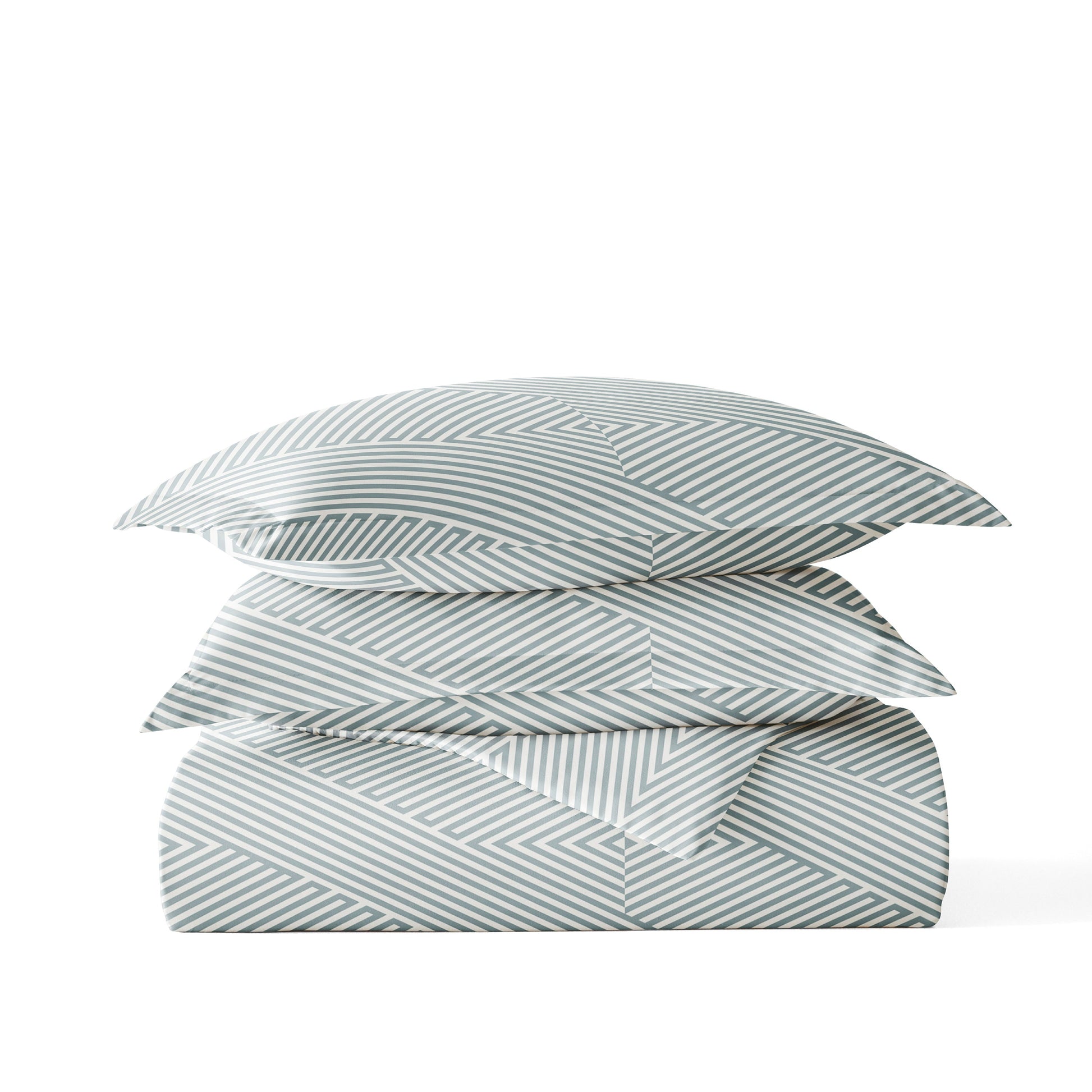 Modern Diagonal Patterned Duvet Cover Set