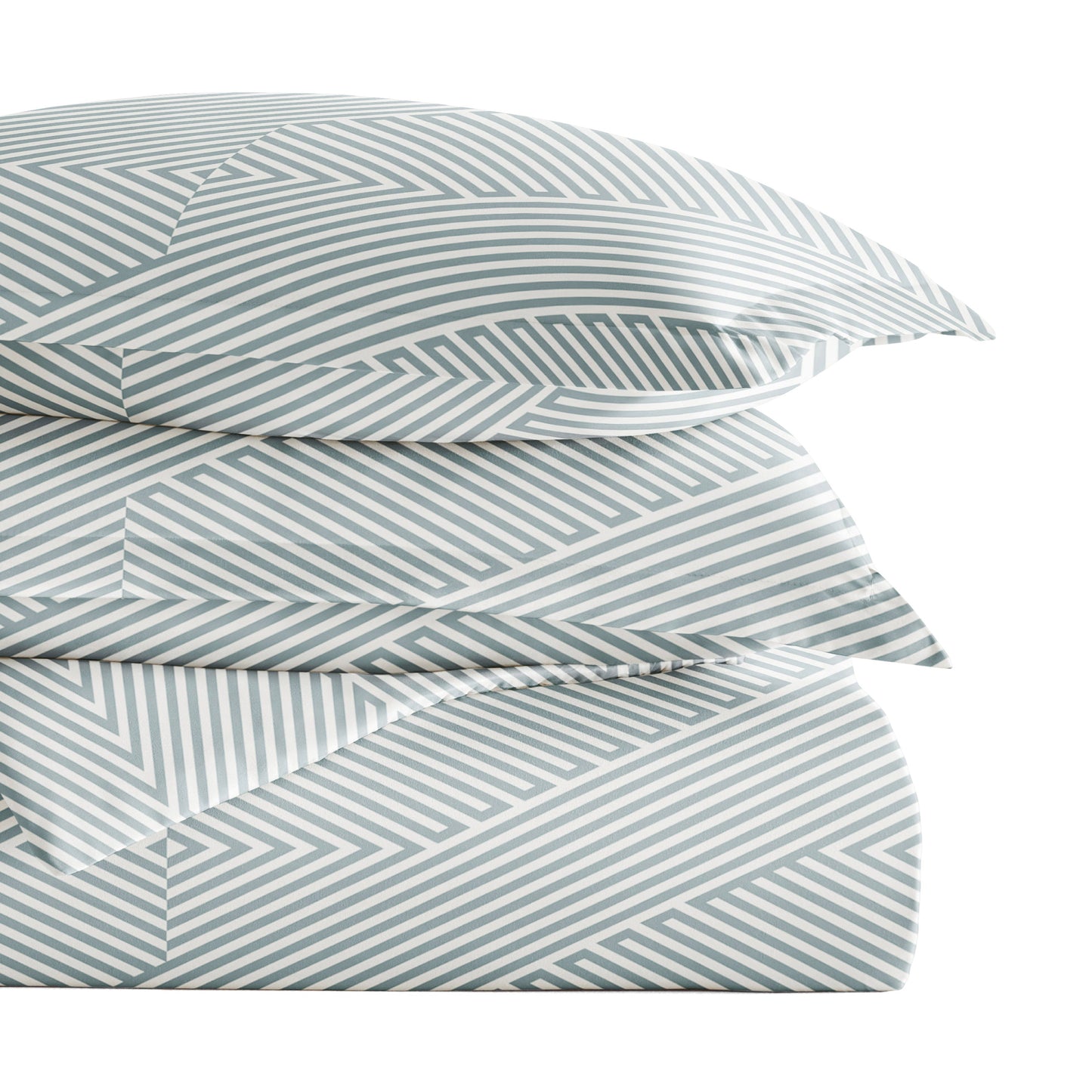 Modern Diagonal Patterned Duvet Cover Set