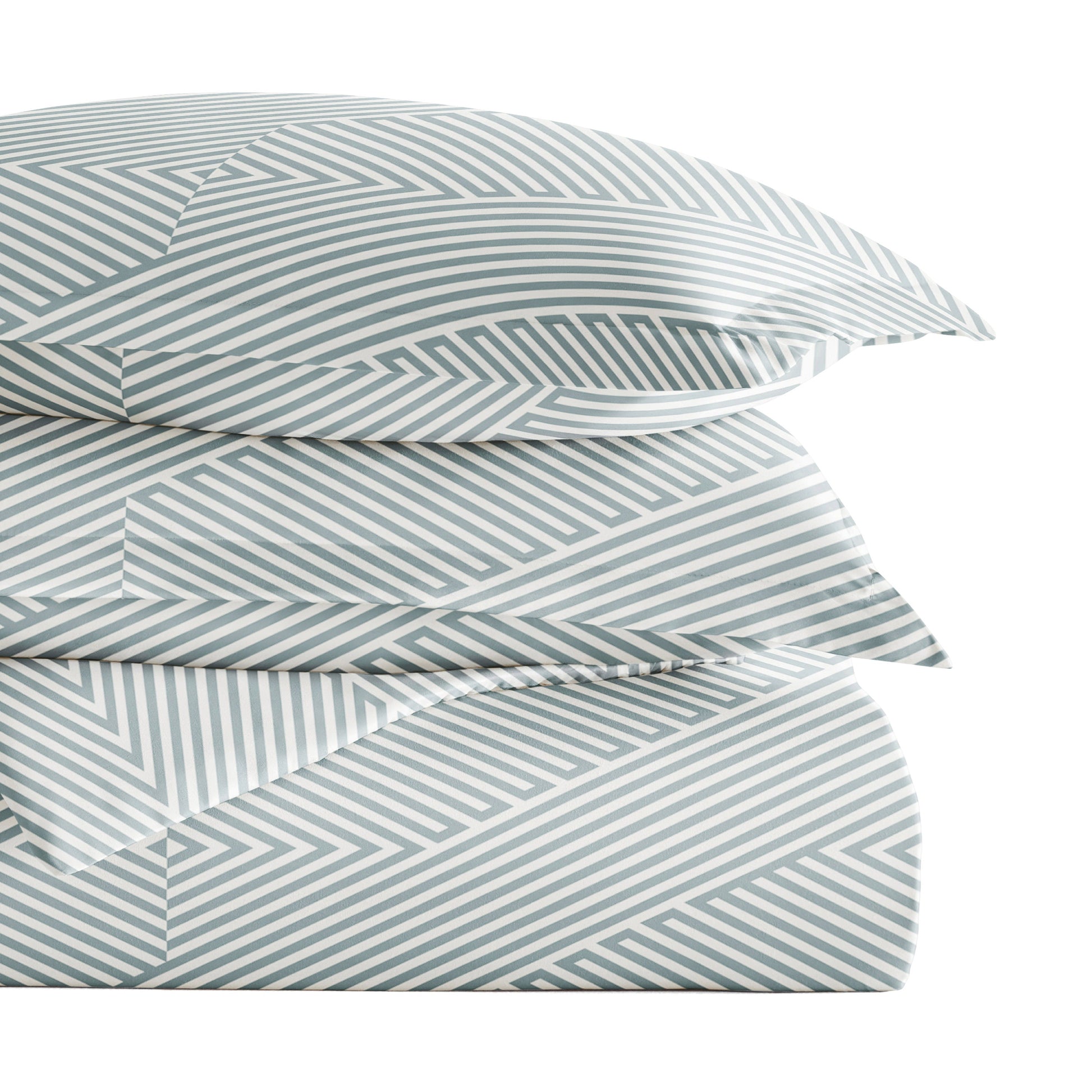 Modern Diagonal Patterned Duvet Cover Set