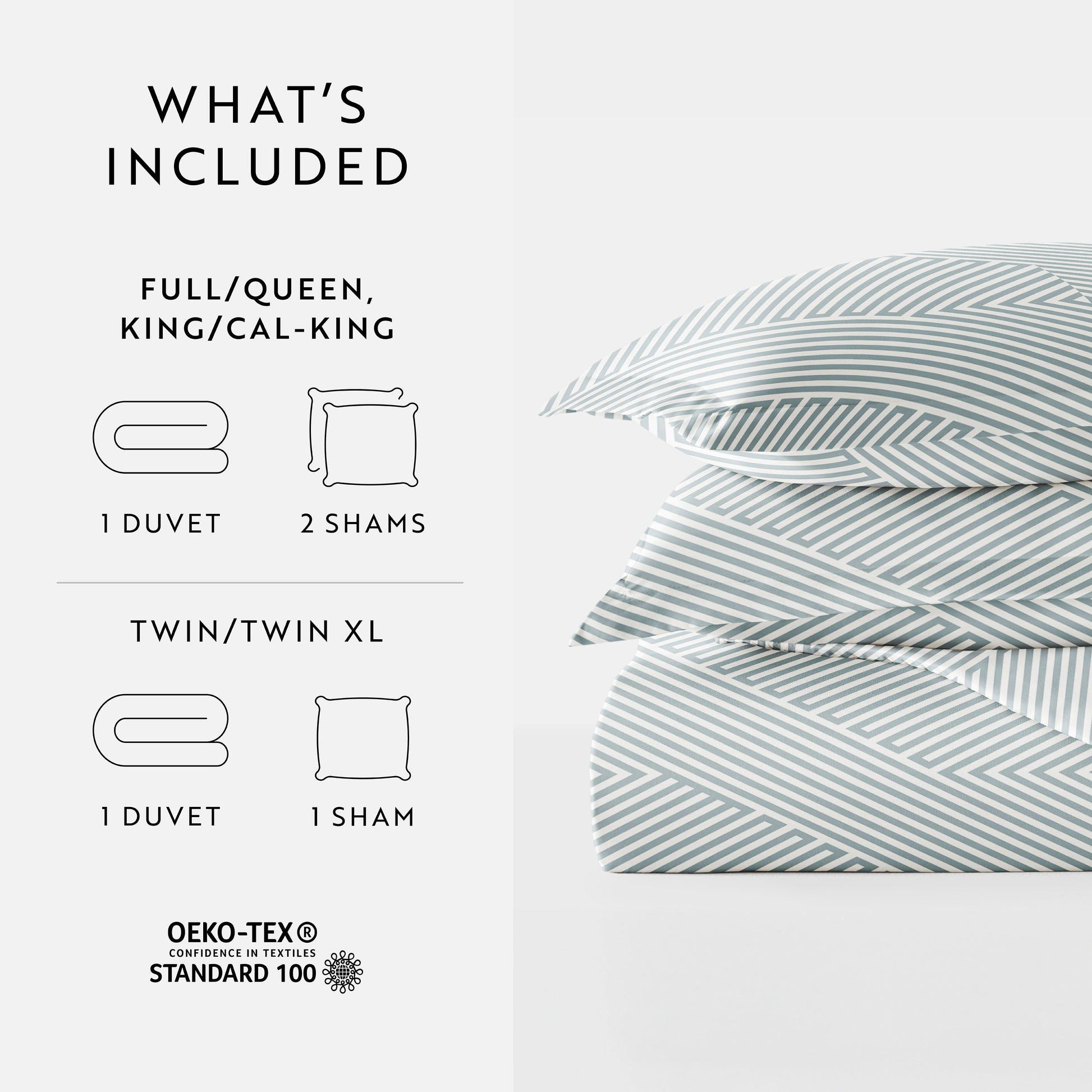 Modern Diagonal Patterned Duvet Cover Set