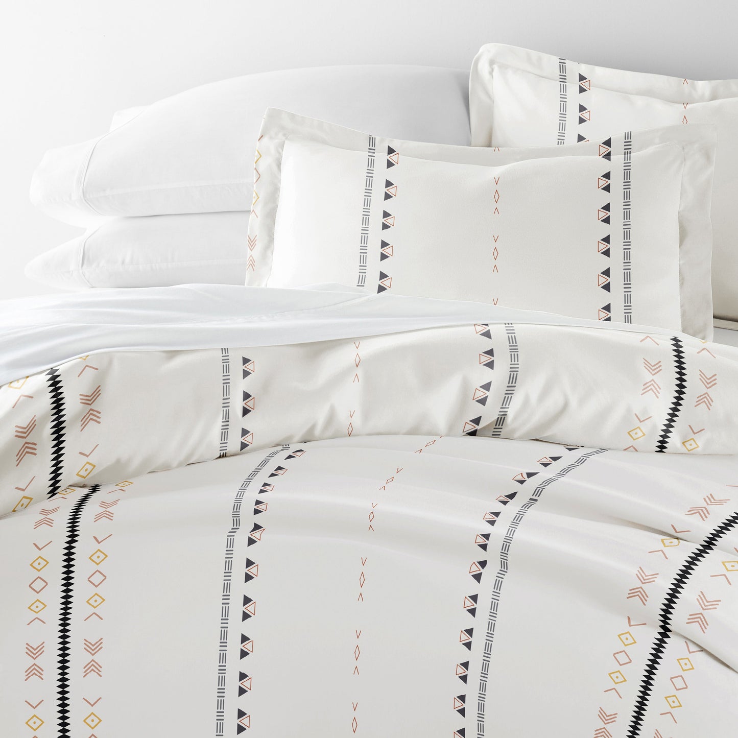 Natural Geo Lines Patterned Duvet Cover Set