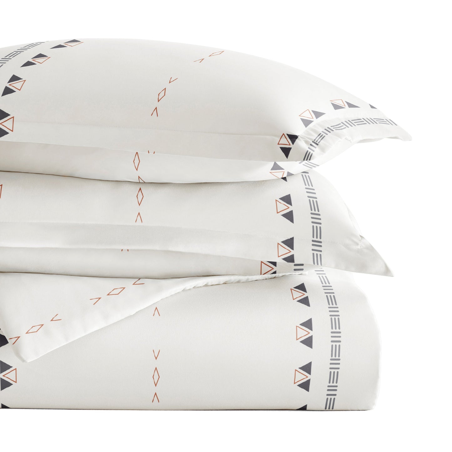 Natural Geo Lines Patterned Duvet Cover Set