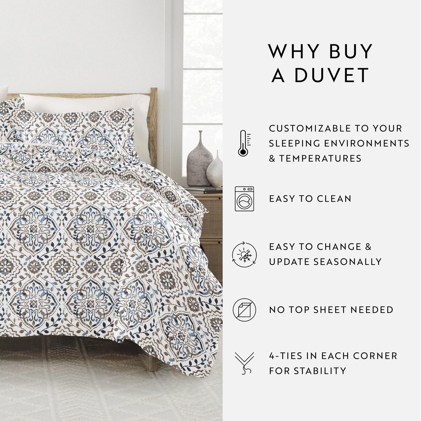 Oasis Patterned Duvet Cover Set