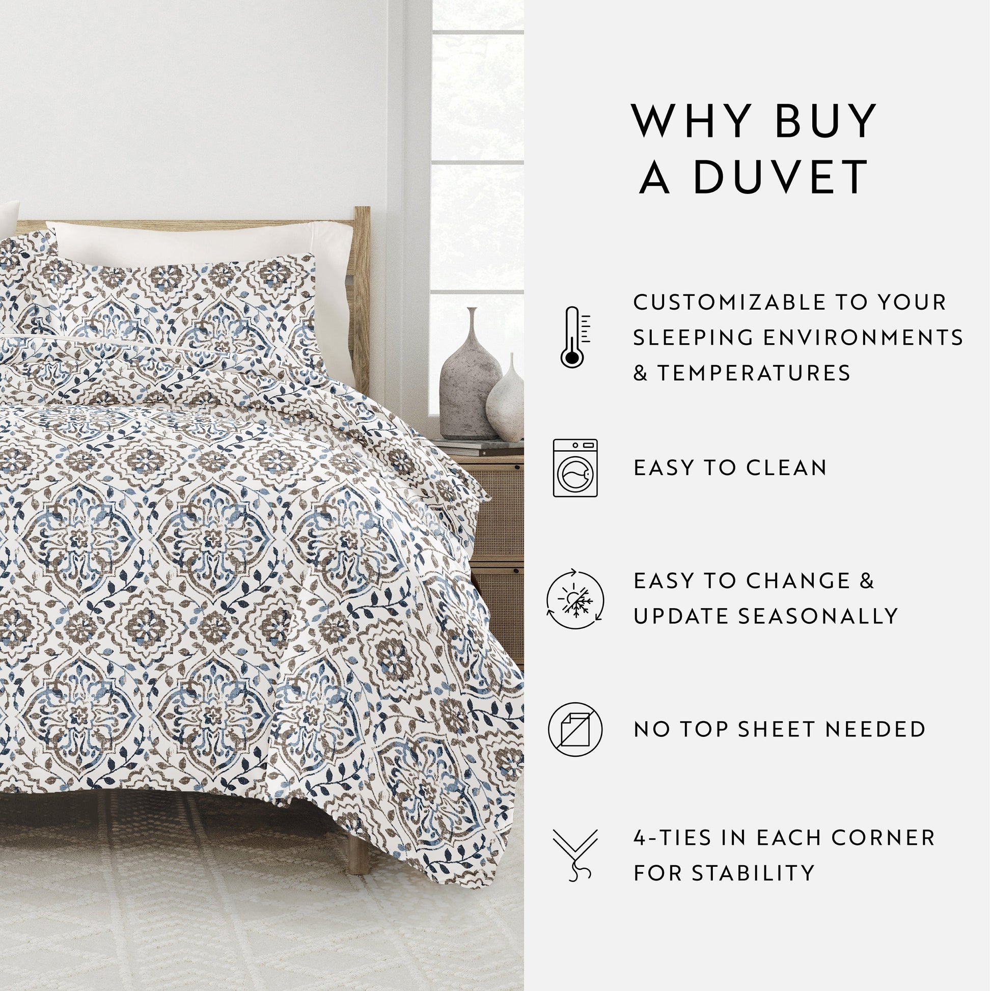 Oasis Patterned Duvet Cover Set