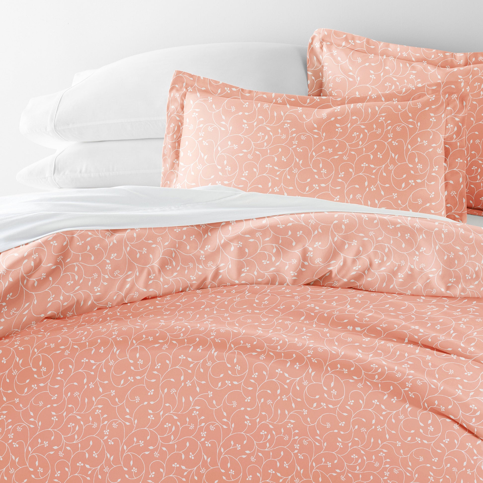 Pink Buds Patterned Duvet Cover Set