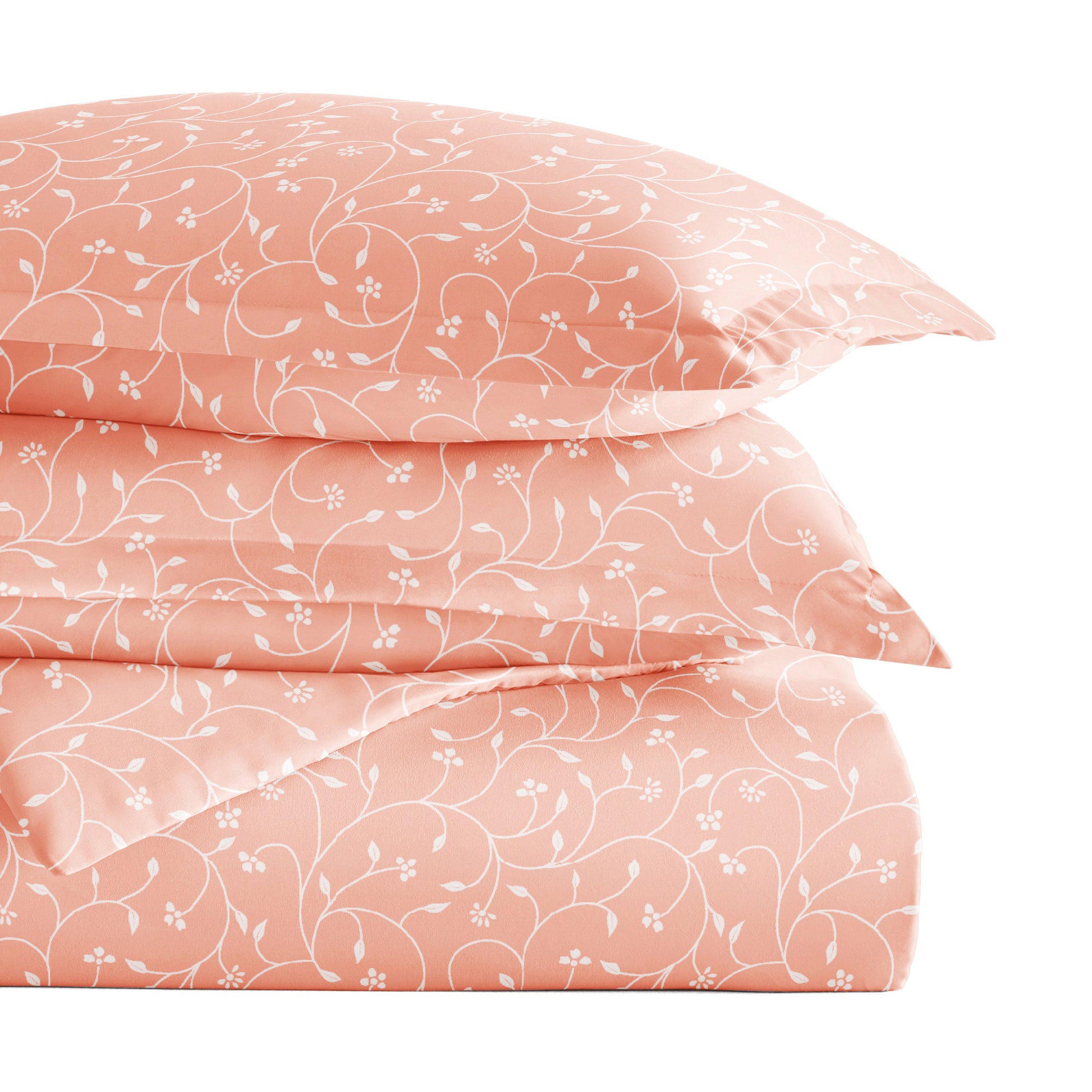 Pink Buds Patterned Duvet Cover Set