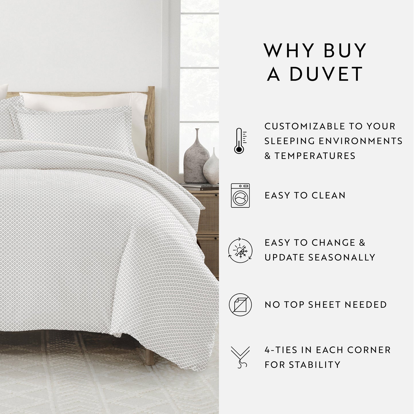 Polaris Patterned Duvet Cover Set