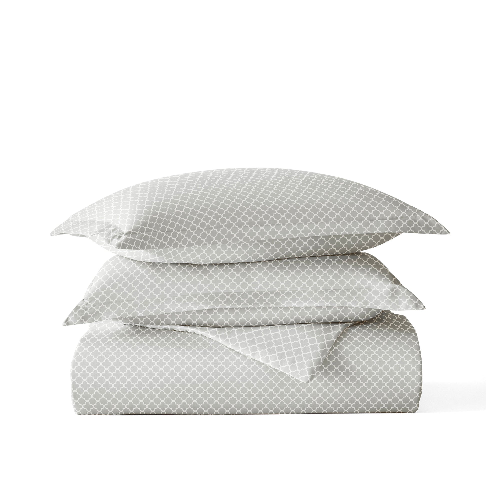 Quatrefoil Patterned Duvet Cover Set