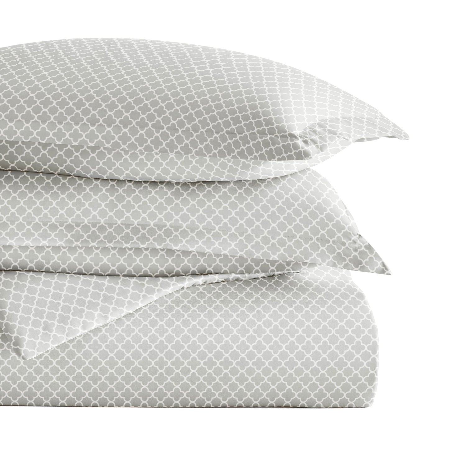 Quatrefoil Patterned Duvet Cover Set