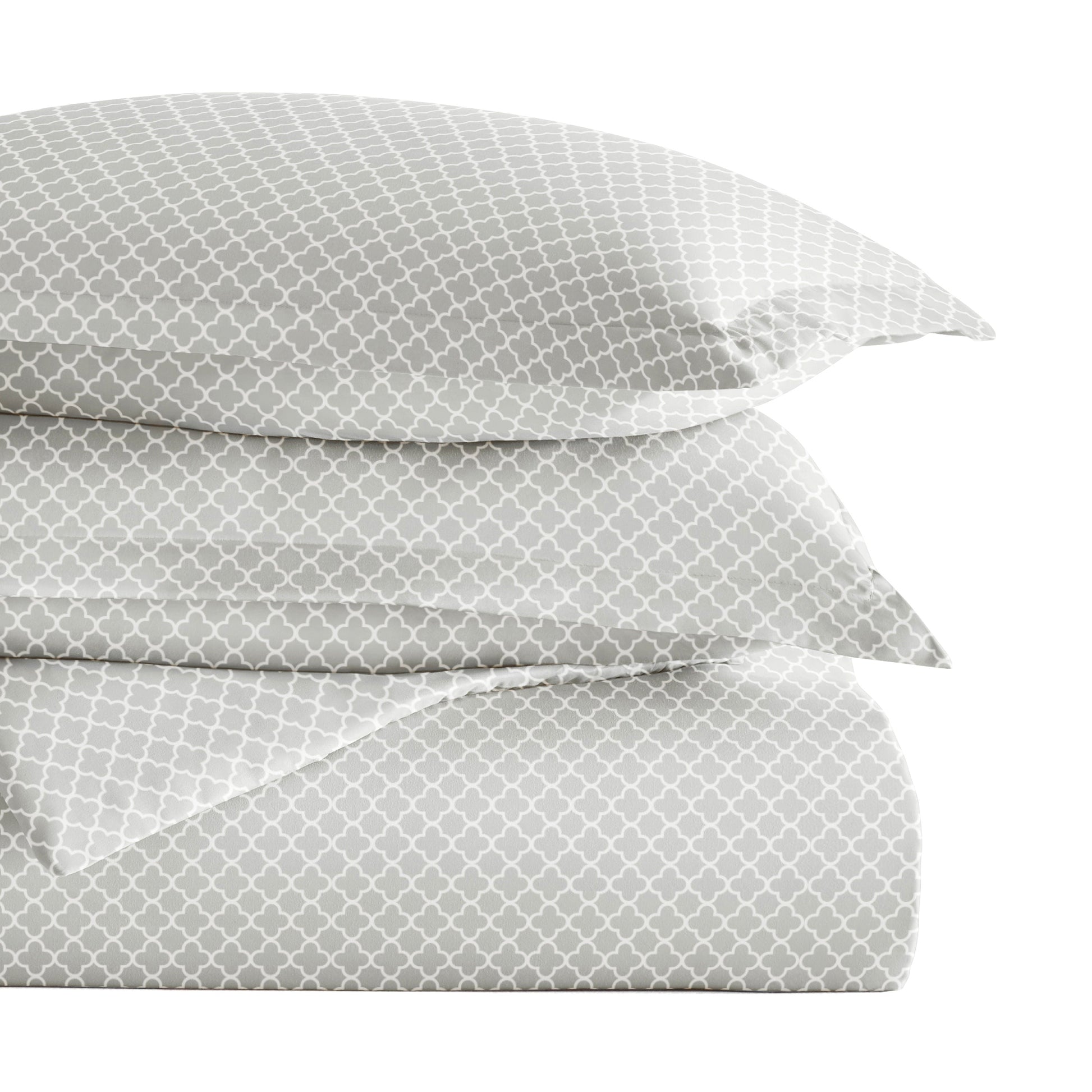 Quatrefoil Patterned Duvet Cover Set