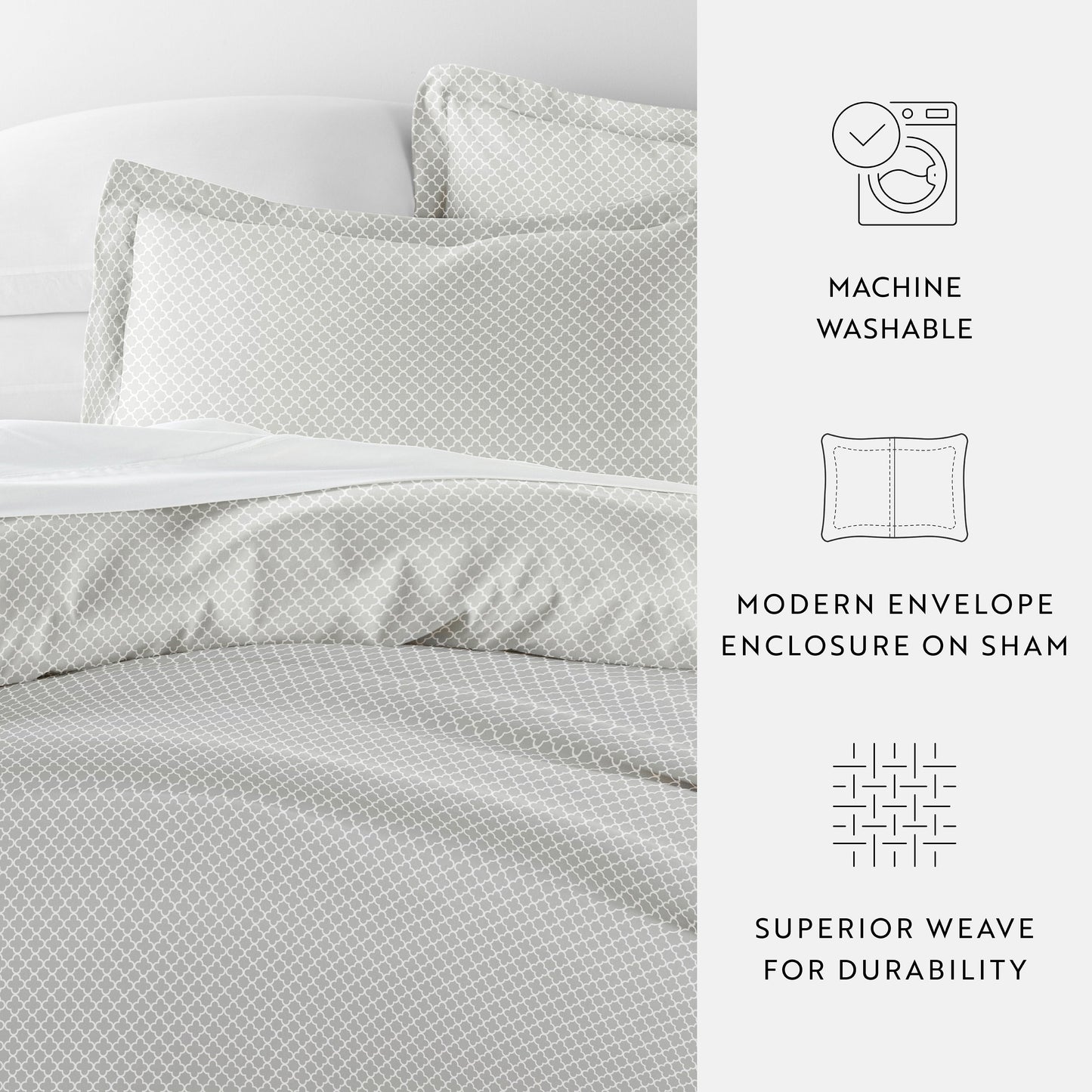 Quatrefoil Patterned Duvet Cover Set