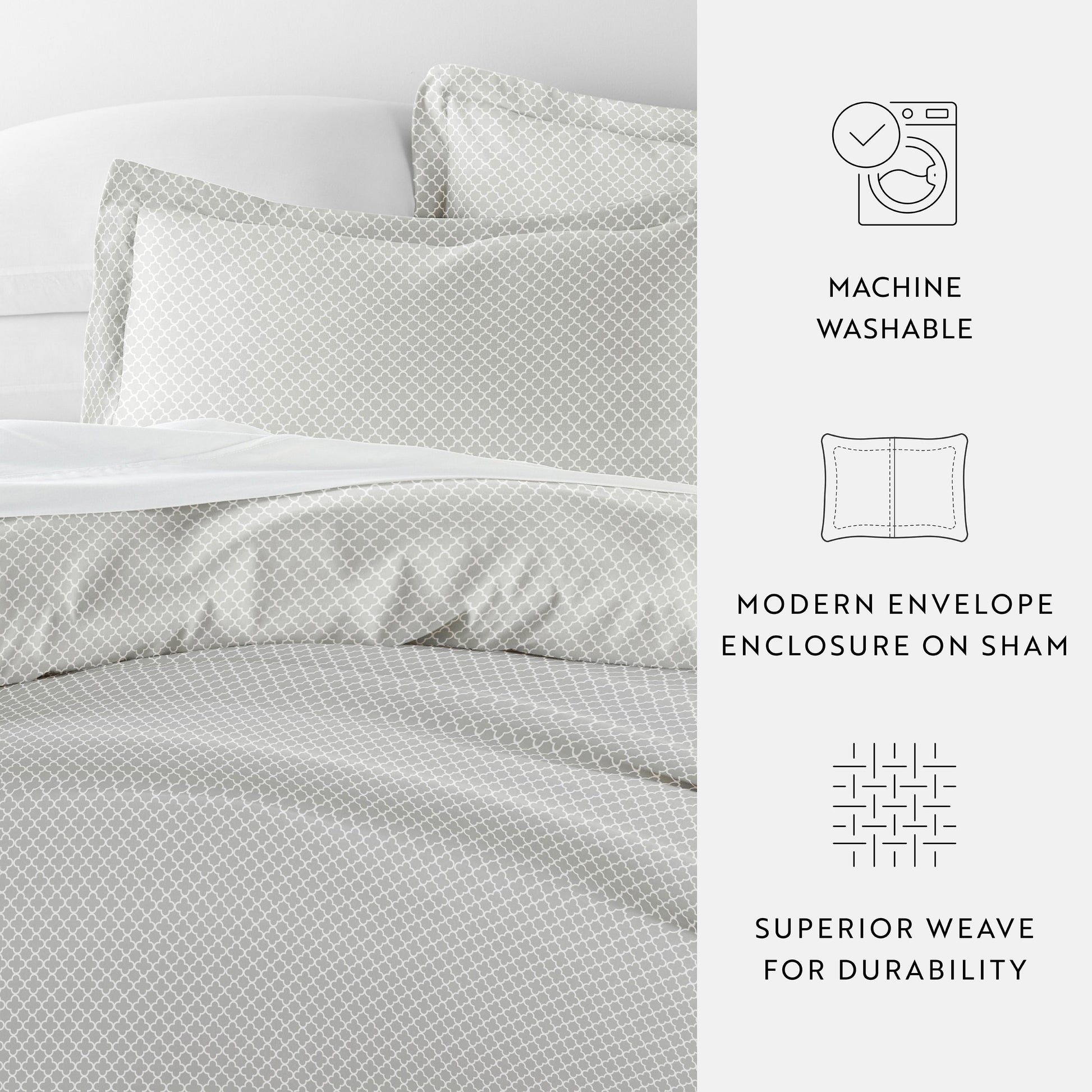 Quatrefoil Patterned Duvet Cover Set