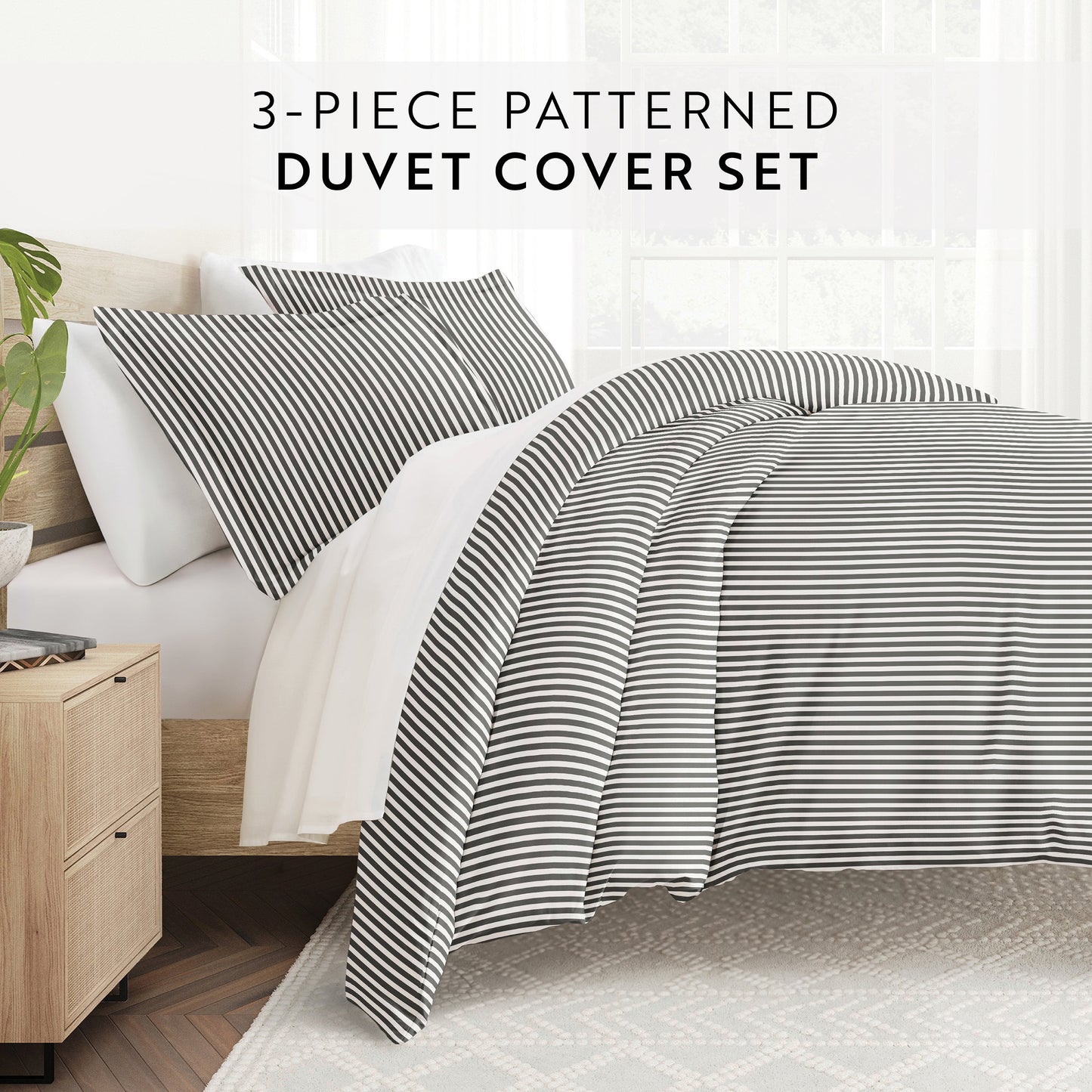 Ribbon Patterned Duvet Cover Set
