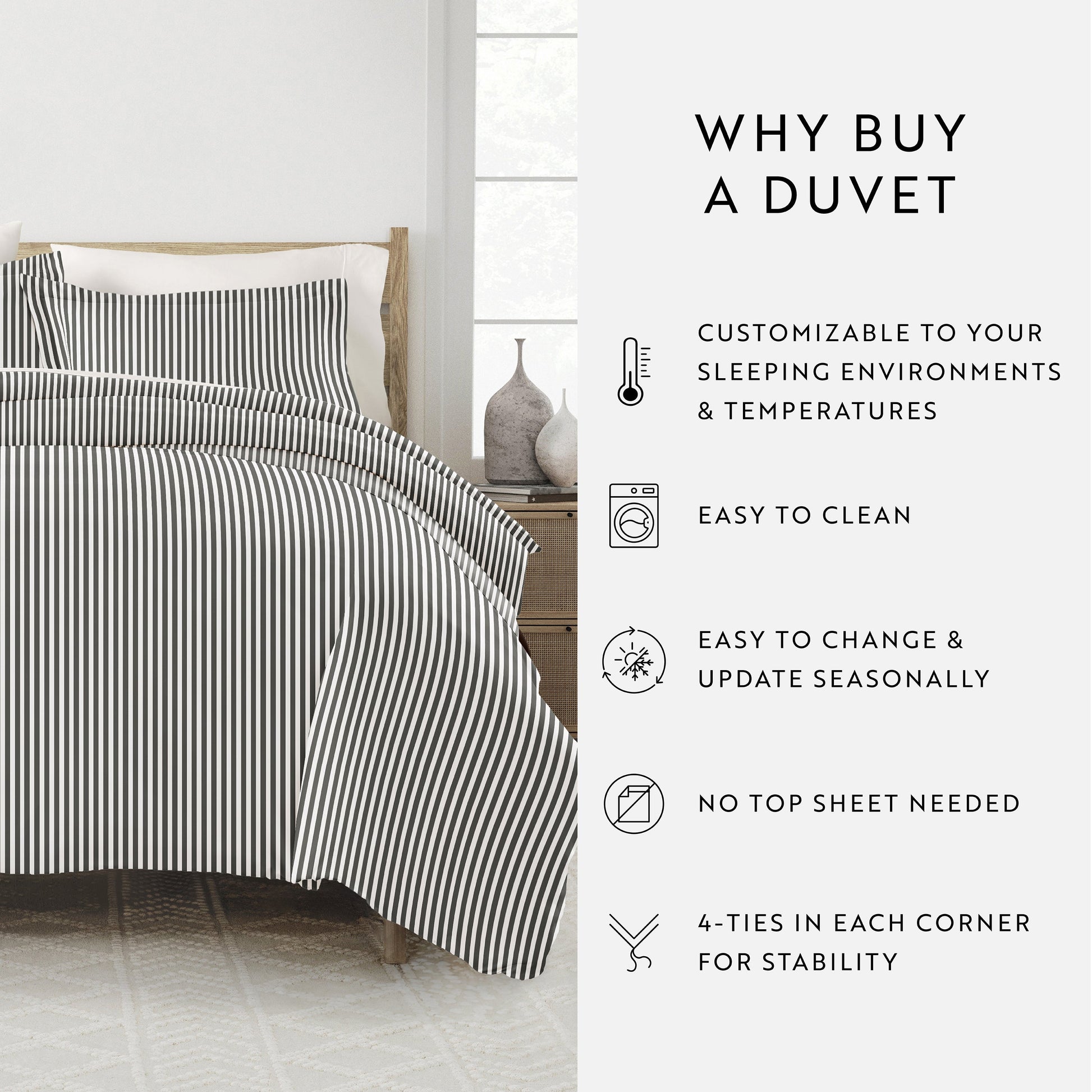 Ribbon Patterned Duvet Cover Set