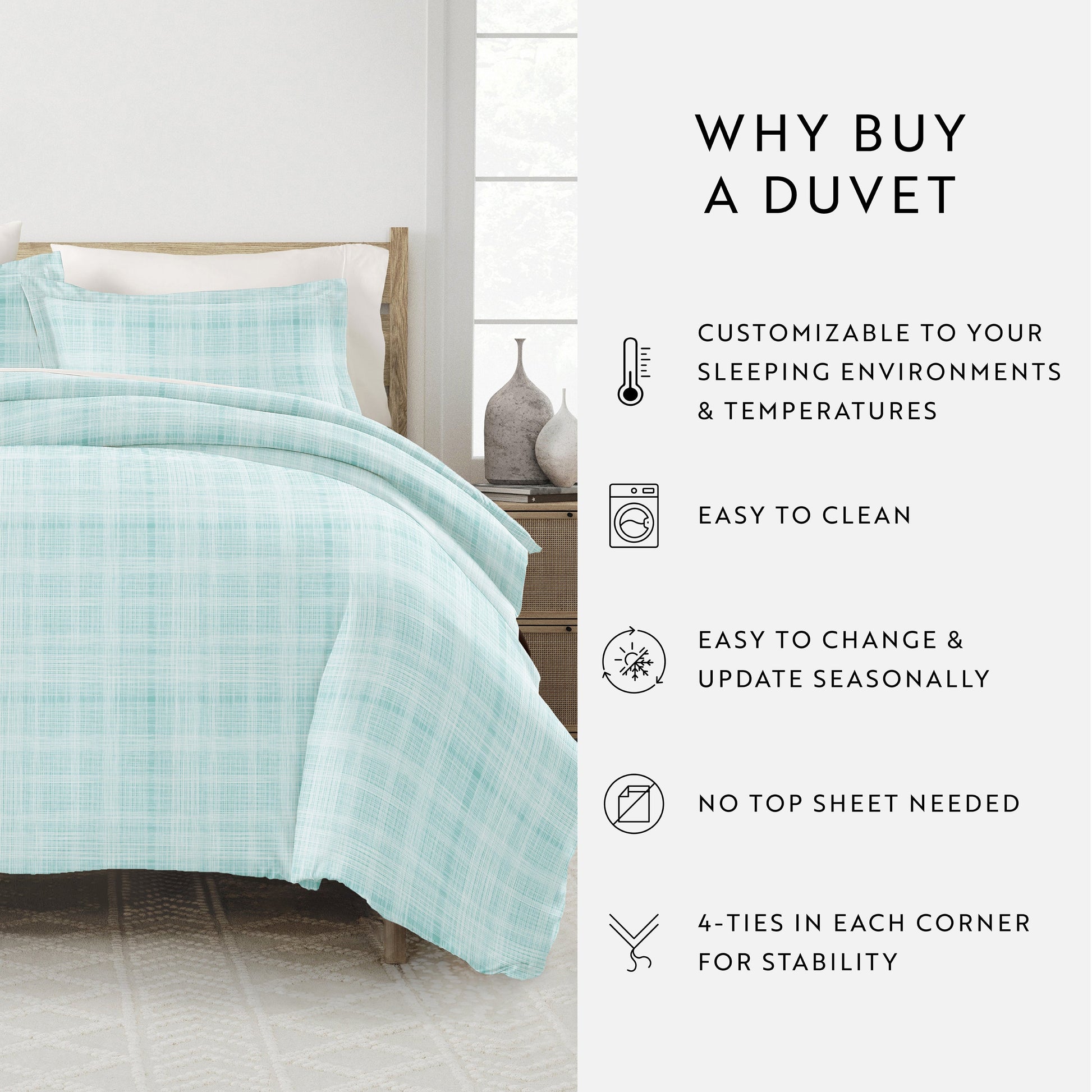 Thatch Patterned Duvet Cover Set
