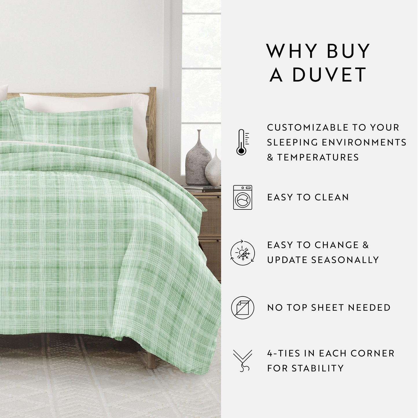 Thatch Patterned Duvet Cover Set