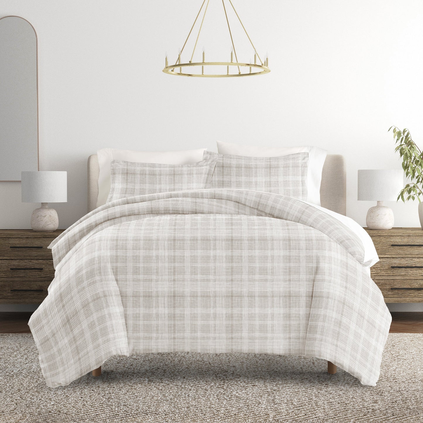 Thatch Patterned Duvet Cover Set