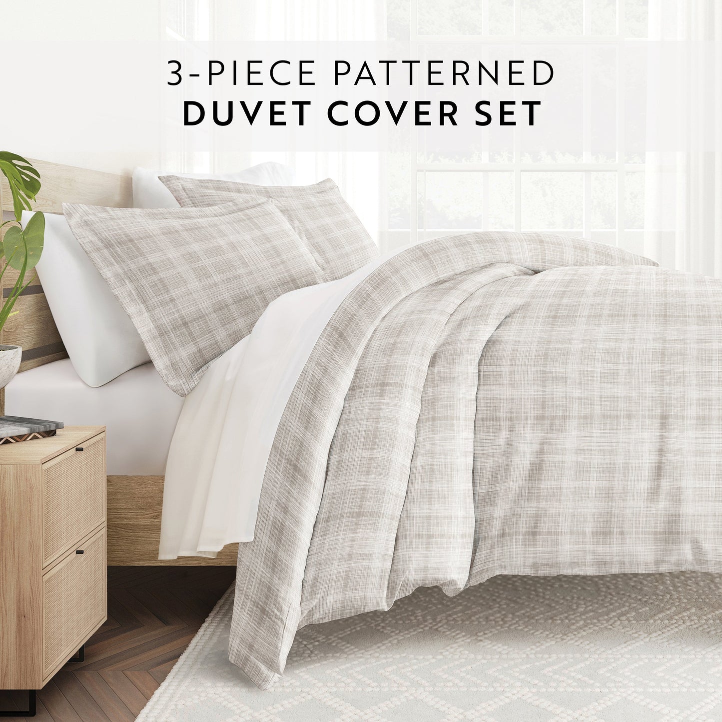Thatch Patterned Duvet Cover Set