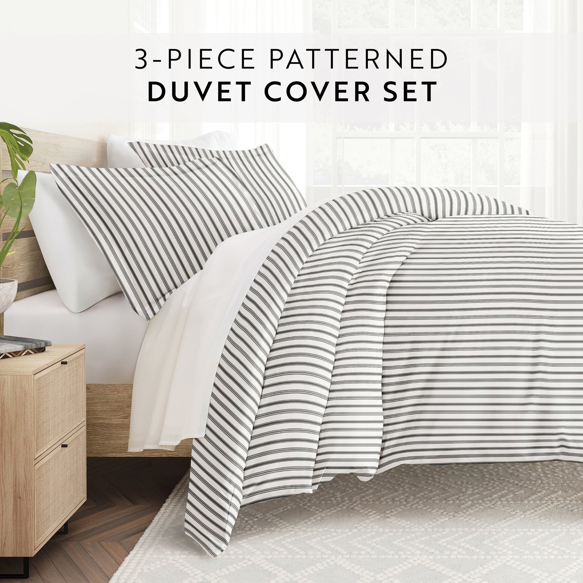 Vertical Dreams Patterned Duvet Cover Set