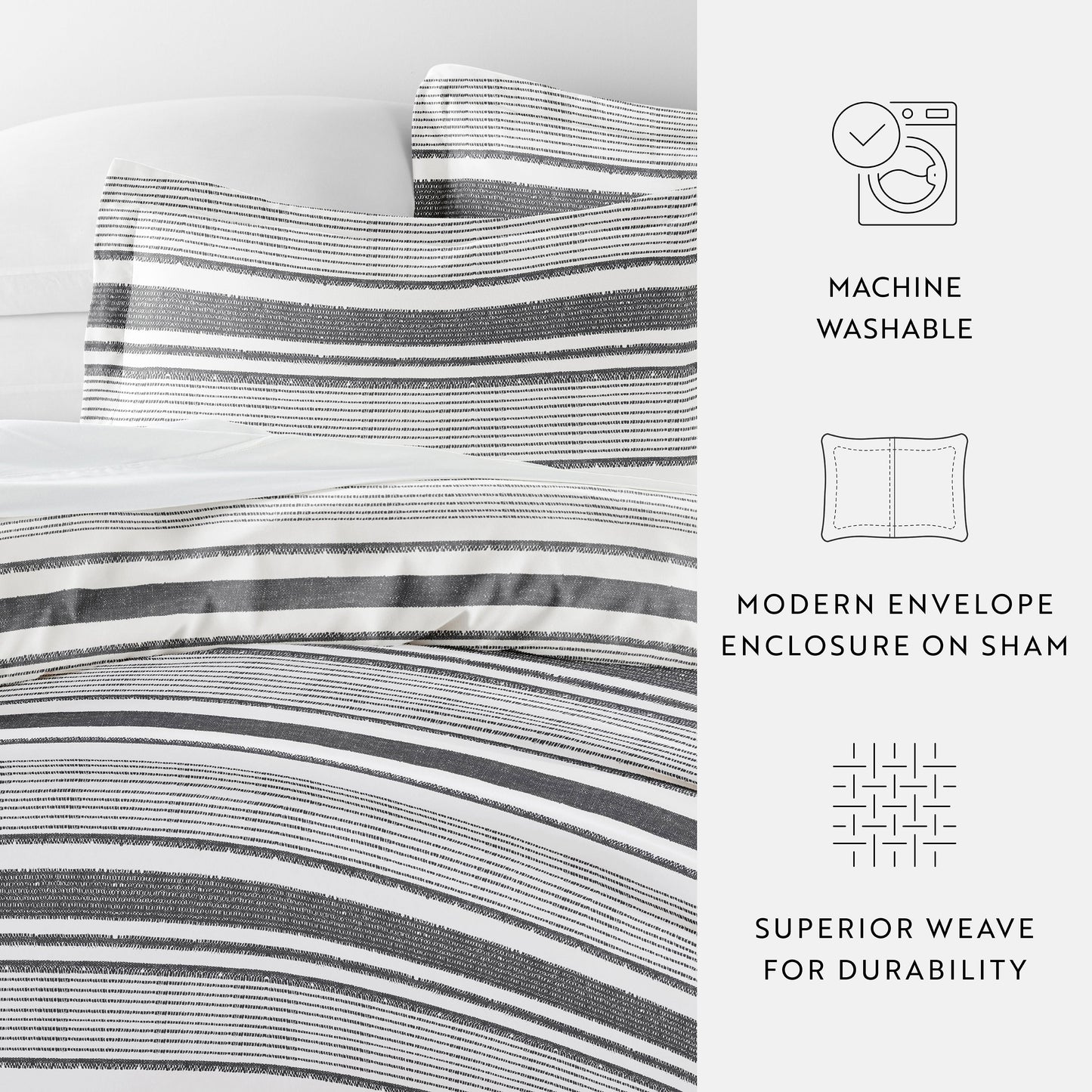 Vintage Stripes Patterned Duvet Cover Set