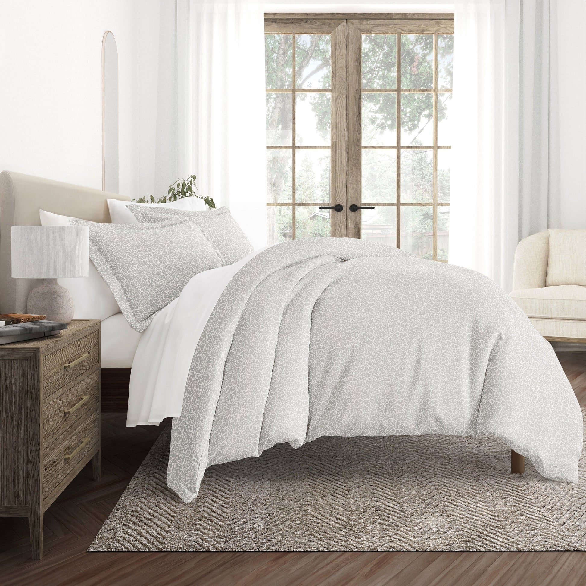 Vine Trellis Patterned Duvet Cover Set