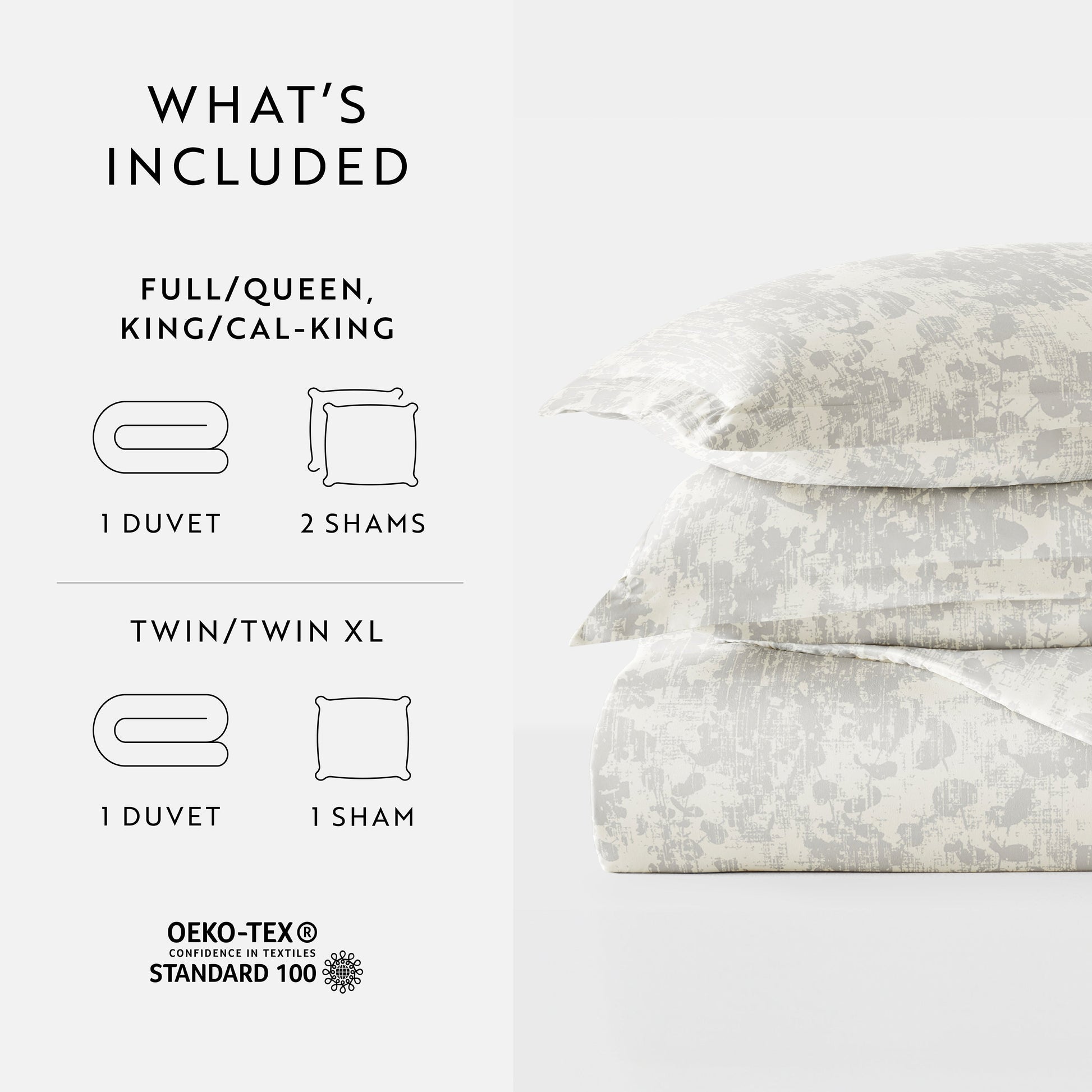 Weathered Floral Patterned Duvet Cover Set