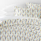 Feathers Patterned Duvet Cover Set