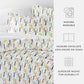 Feathers Patterned Duvet Cover Set