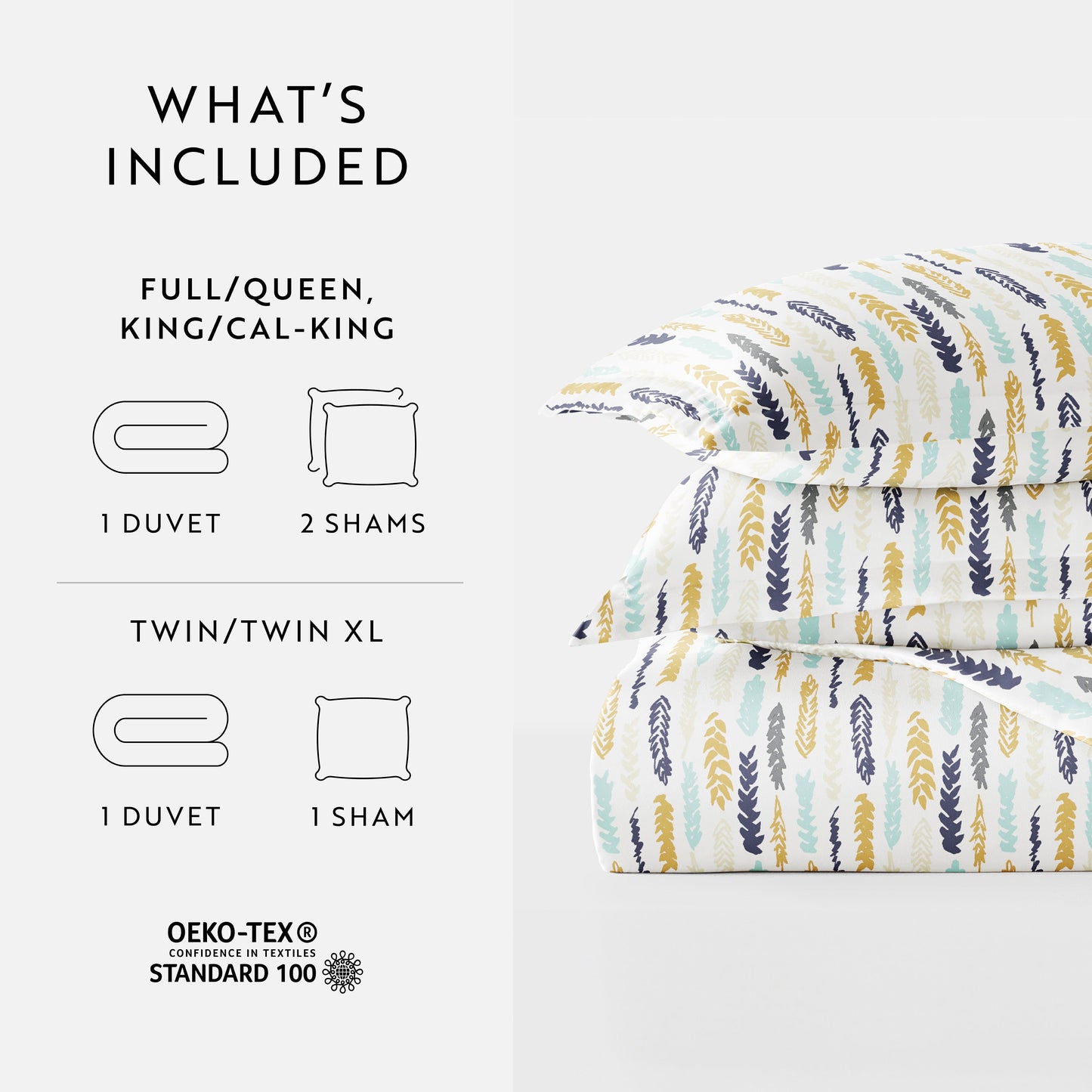 Feathers Patterned Duvet Cover Set