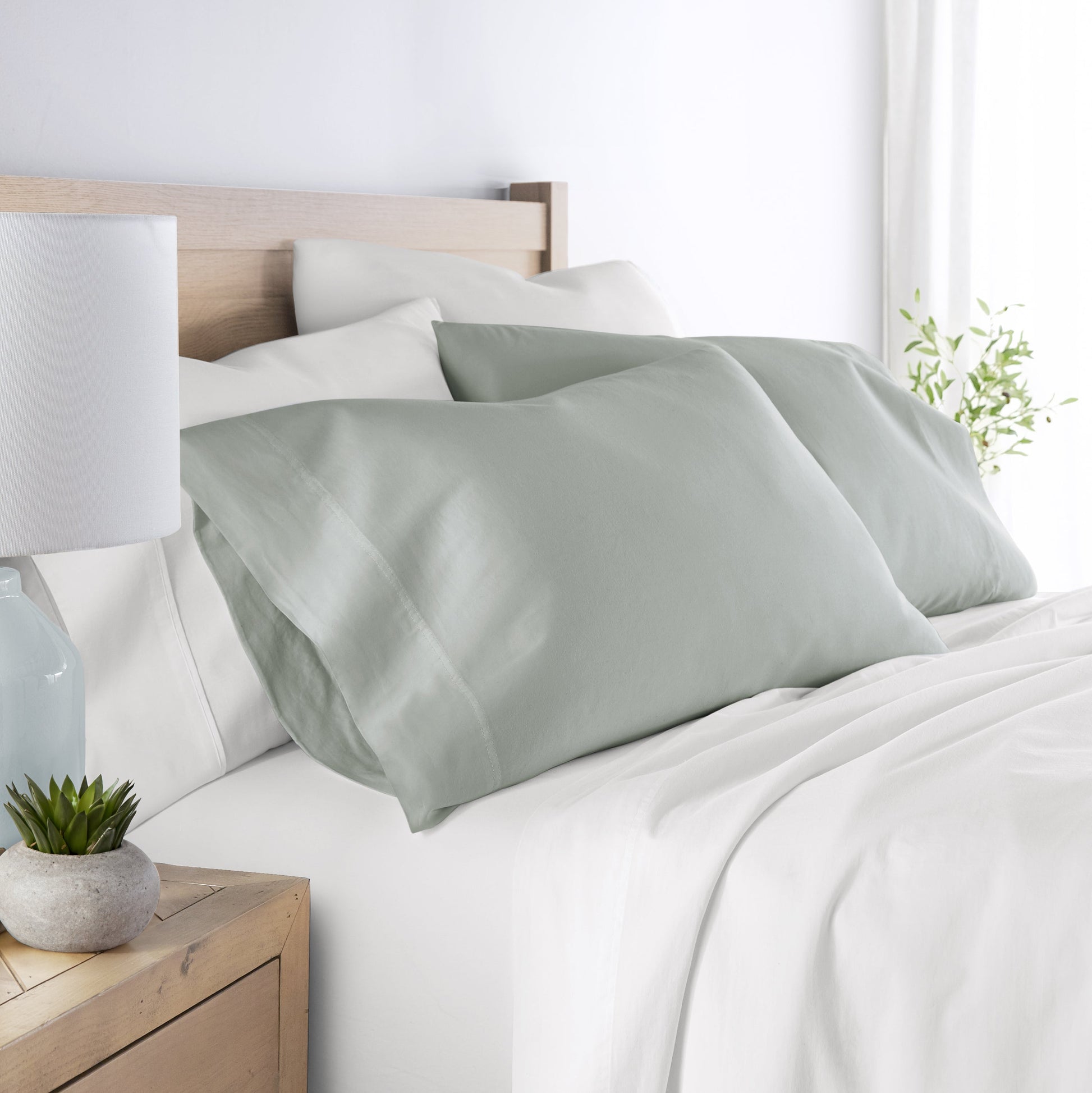 100% Cotton Long Staple Sateen Pillowcase Set