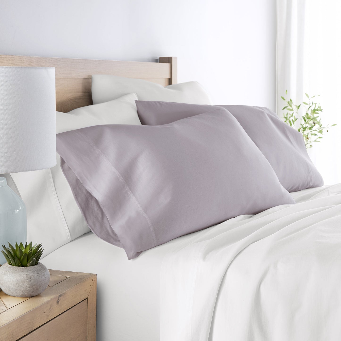 100% Cotton Long Staple Sateen Pillowcase Set