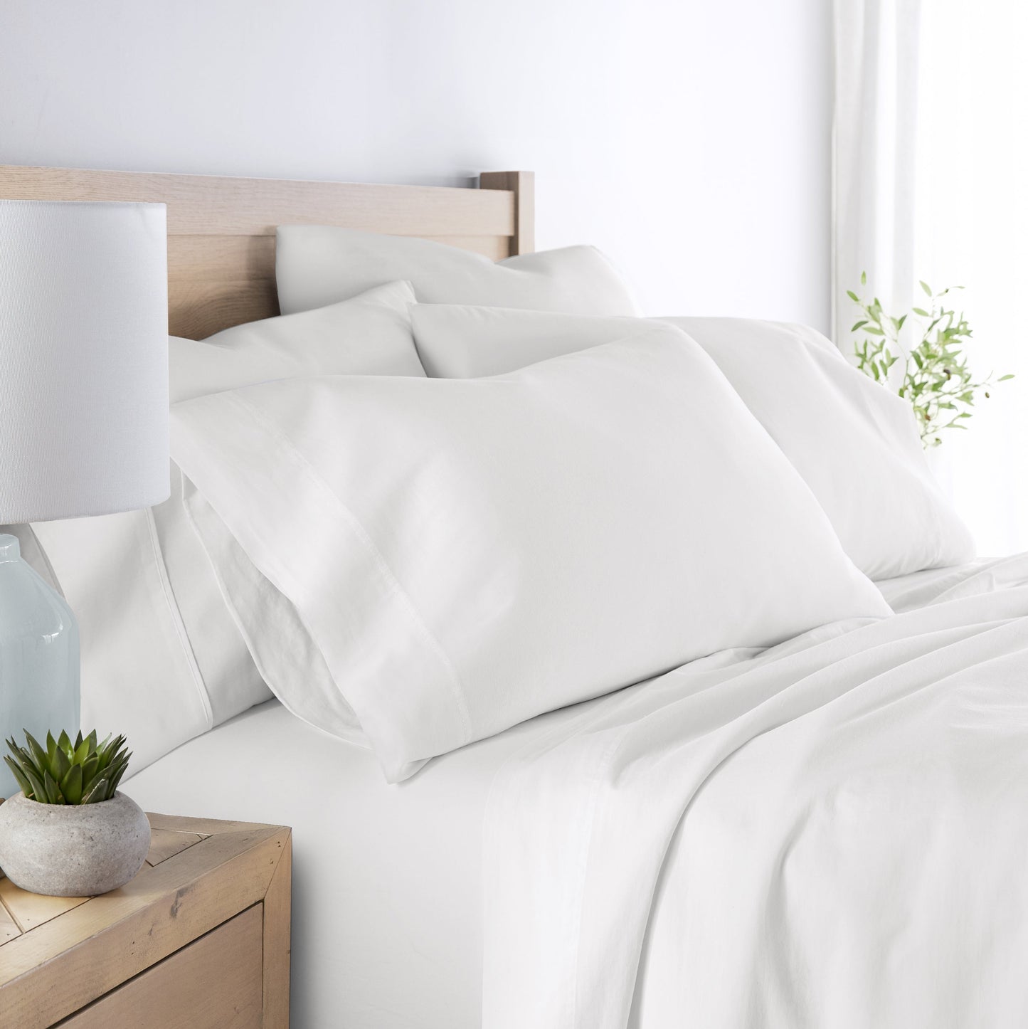 100% Cotton Long Staple Sateen Pillowcase Set