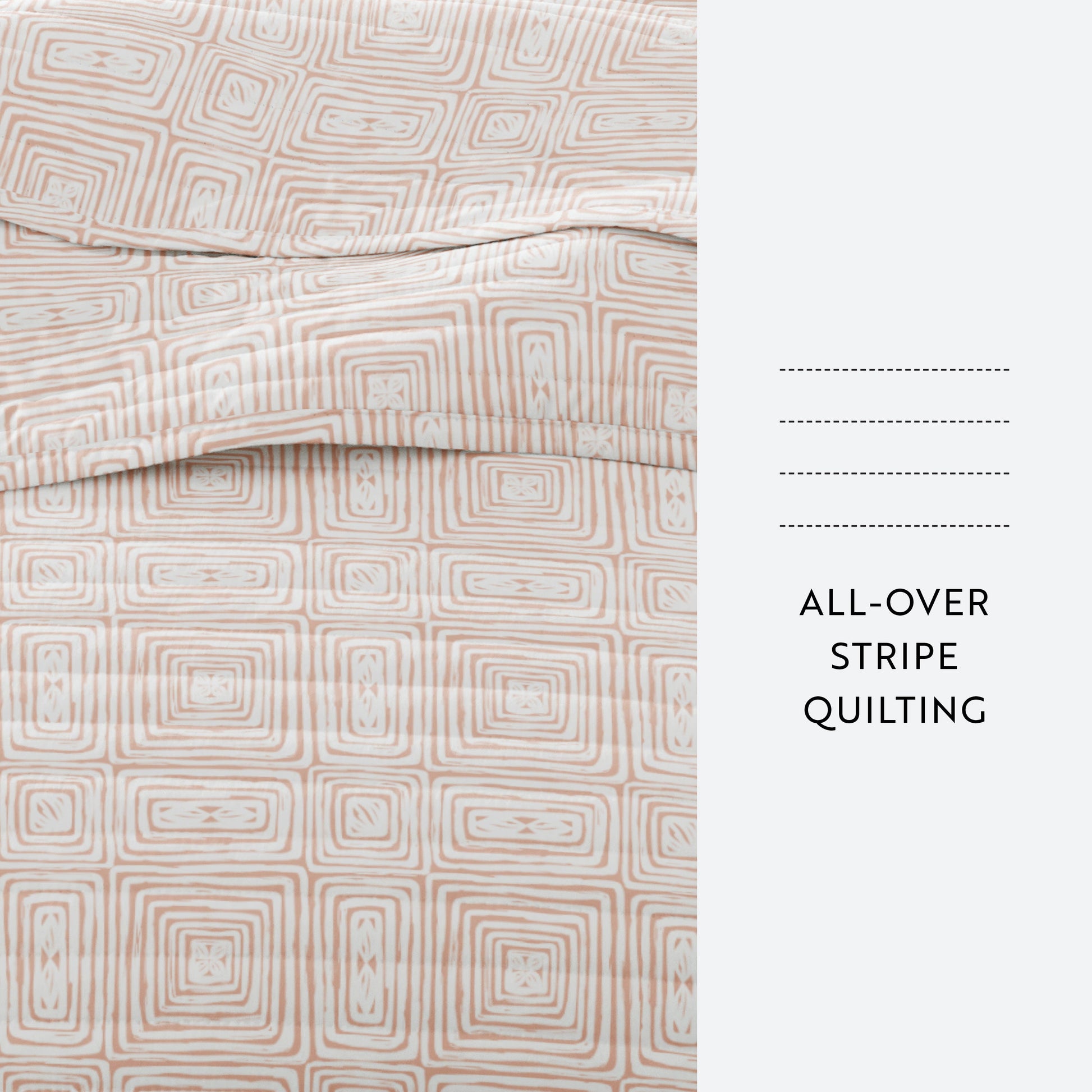 Geometric Maze Patterned Quilted Coverlet Set