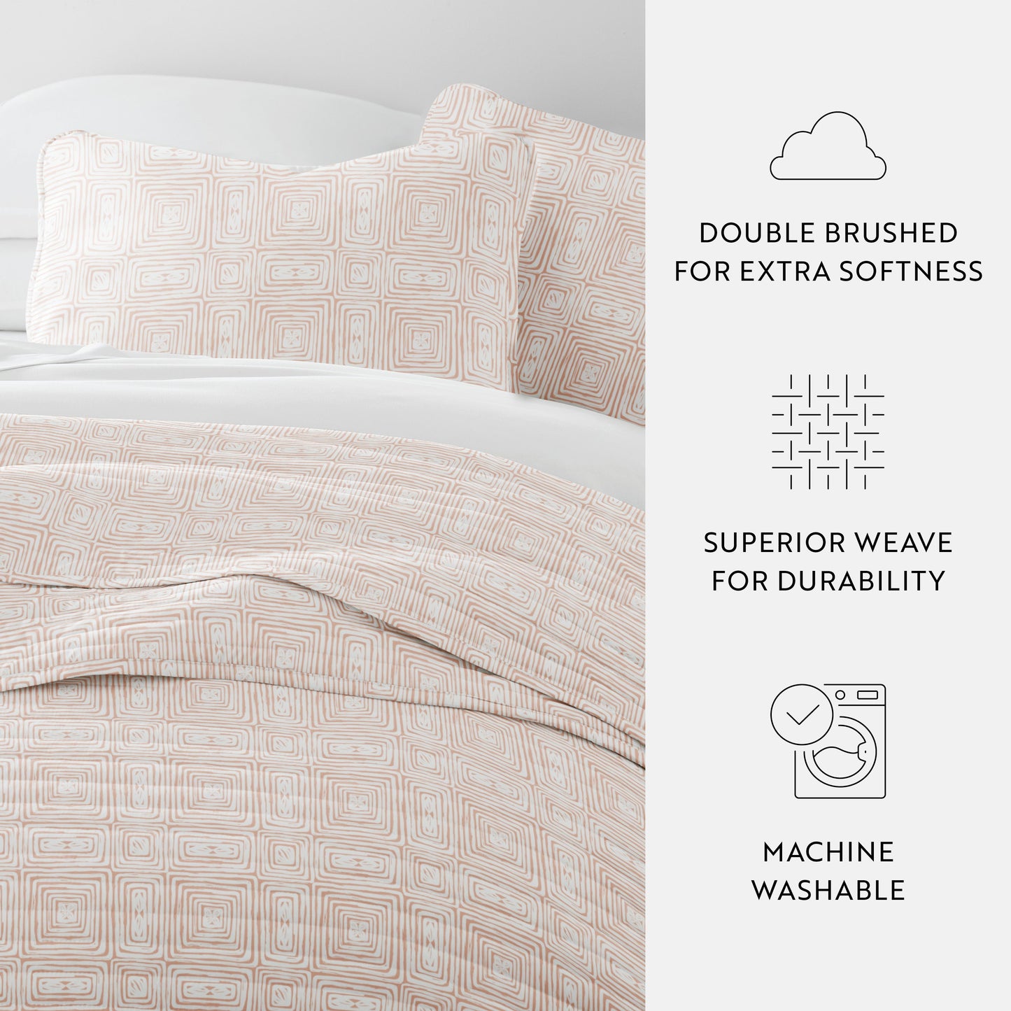 Geometric Maze Patterned Quilted Coverlet Set