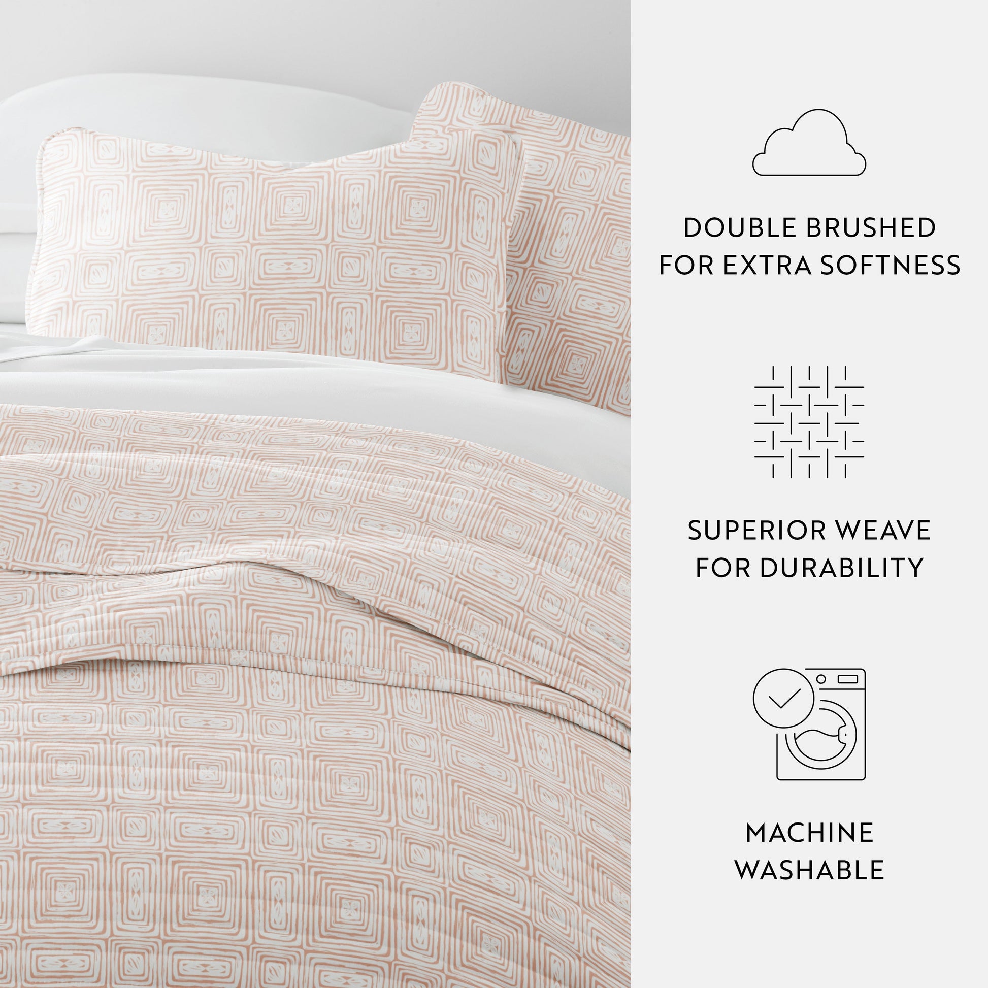 Geometric Maze Patterned Quilted Coverlet Set