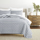 Classic Stripe Patterned Quilted Coverlet Set