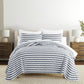 Classic Stripe Patterned Quilted Coverlet Set