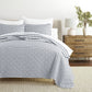 Classic Stripe Patterned Quilted Coverlet Set