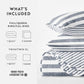 Classic Stripe Patterned Quilted Coverlet Set