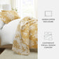 Distressed Bouquet Patterned Quilted Coverlet Set