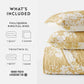 Distressed Bouquet Patterned Quilted Coverlet Set