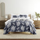 Distressed Bouquet Patterned Quilted Coverlet Set