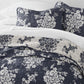 Distressed Bouquet Patterned Quilted Coverlet Set