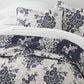 Distressed Bouquet Patterned Quilted Coverlet Set