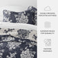Distressed Bouquet Patterned Quilted Coverlet Set