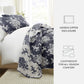 Distressed Bouquet Patterned Quilted Coverlet Set