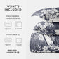 Distressed Bouquet Patterned Quilted Coverlet Set