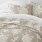 Distressed Bouquet Patterned Quilted Coverlet Set